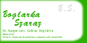 boglarka szaraz business card