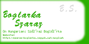 boglarka szaraz business card
